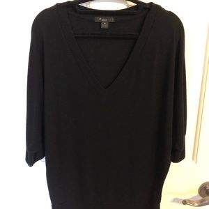 Black Dolman 1/2 Sleeve Sweater - Medium